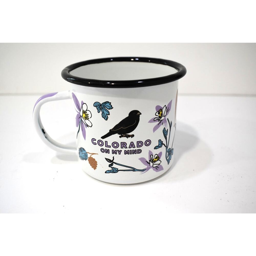 Enamel Camping Mug Cup Colorado Wild State Of Mind Coffee Wondery Parks Apparel